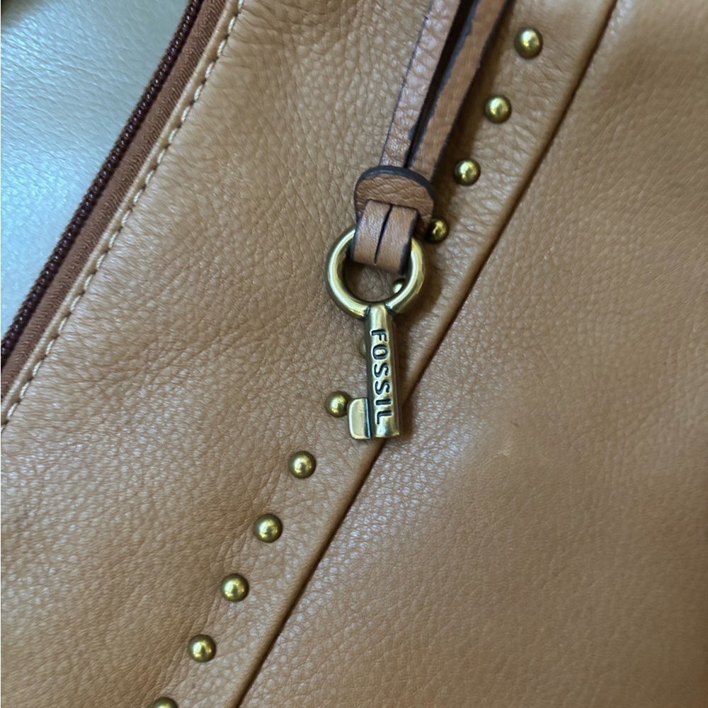 Fossil tan Leather Shoulder boho bohemian style Bag - Picture 5 of 5